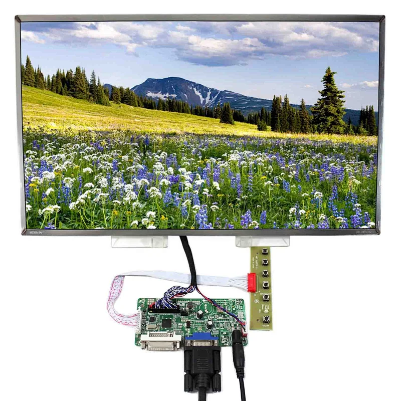 VGA DVI LCD Controller Board with 17.3inch 1920x1080 LED 40P LCD Panel