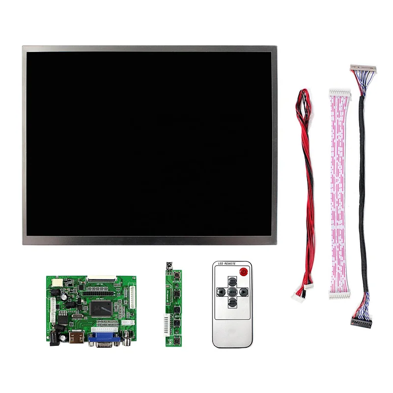 VGA 2AV LCD Controller Board 20pin LVDS Connector HSD121KXN1-A10 1024X768 Resolution 12.1inch LCD Screen