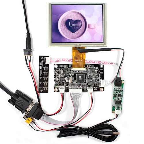 VGA,AV LCD controller board mini 5 inch lcd screen with touch