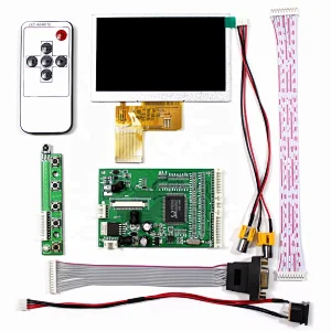VGA, 2AV Control board 4.3inch TFT 480x272 lcd display with touch Screen panel