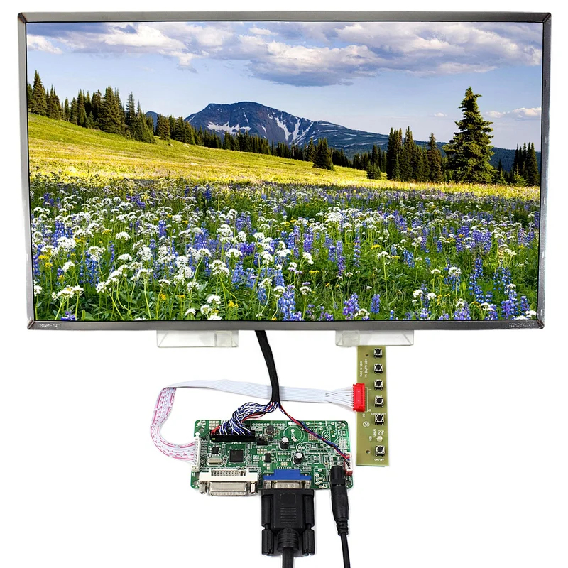 VGA DVI LCD Controller Board with 17.3inch 1920x1080 LED 40P LCD Panel