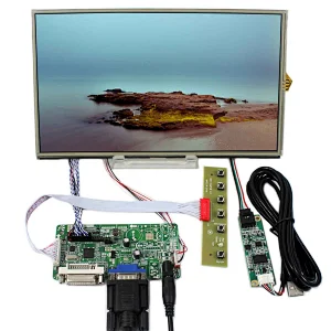 DVI,VGA LCD Controllers 10.1 Inch 1366x768 IPS Lcd with Touch Panel Screen