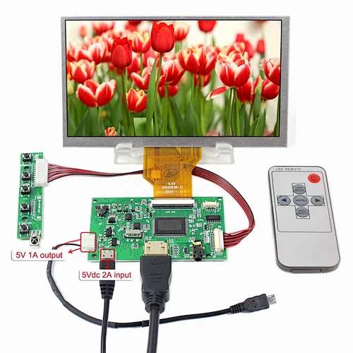 HDMI LCD Controller Board VS-TY2660H-V812 with 50P TTL Interface 6.5inch AT065TN14 800X480 LCD Screen