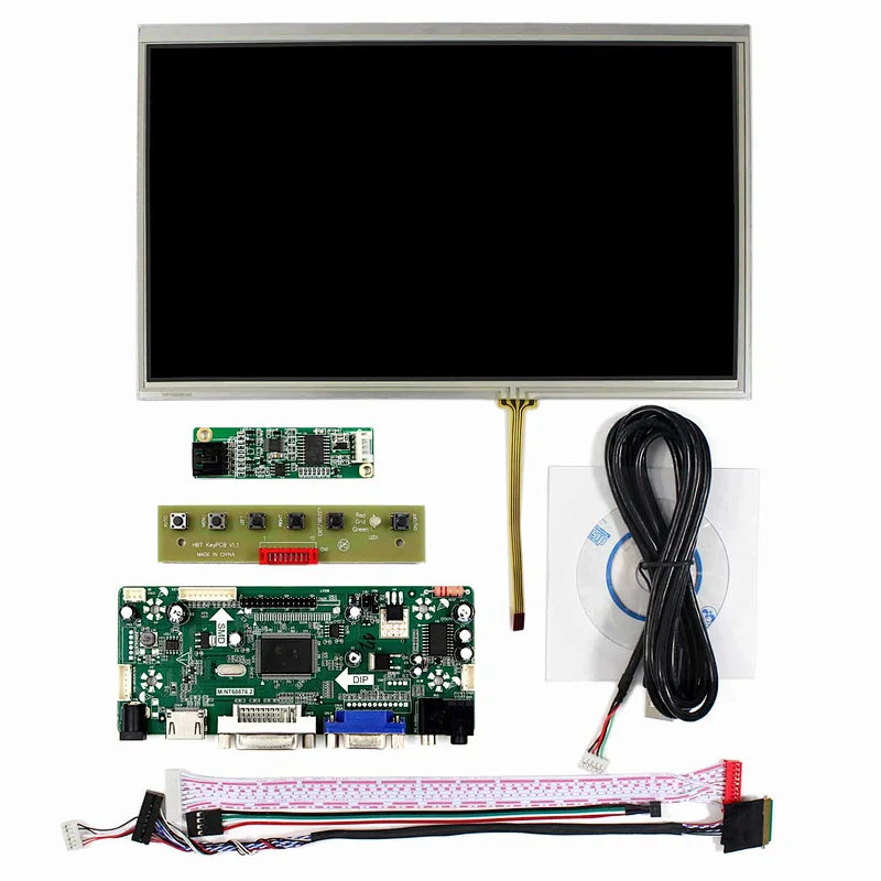 LCD Controller Board 68676 with 10.1inch 1024x600 lcd panel Touch Screen
