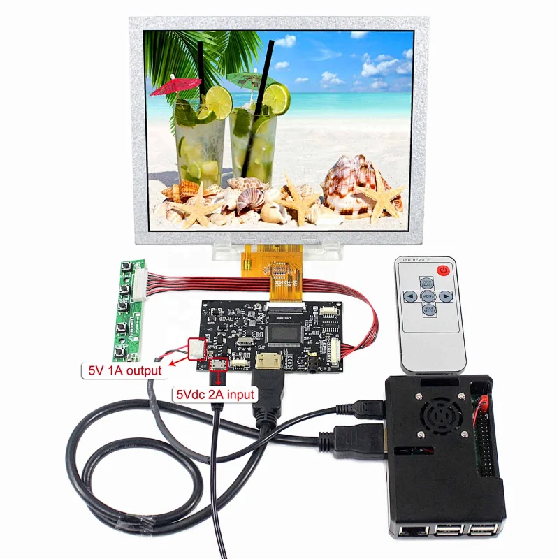 HDMI LCD Controller Board VS-TY2660H-V815 with 40P TTL Interface 8inch EJ080NA-04C 1024X768 LCD Screen