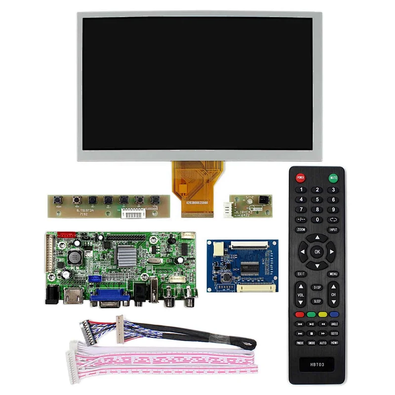 HDMI+VGA+AV+USB LCD Controller Board VS-V59AV-V1 with 8inch 800X480 LCD Screen
