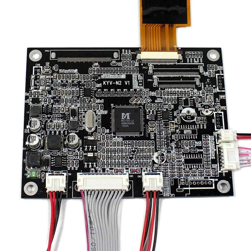 8inch ZJ080NA-08A 1024x600 Resistive Touch LCD Screen+VGA 2AV Reversing LCD Controller Board KYV-N2 V1
