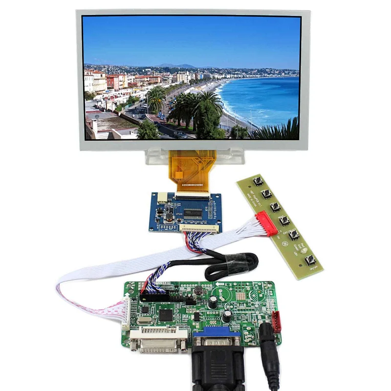 VGA DVI LCD Controller Board 8inch 800x480 RT2281 AT080TN64 LCD Screen