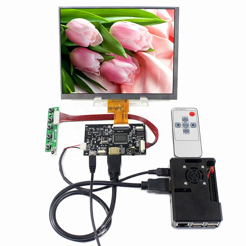 HD MI LCD Controller Board VS-TY2660H-V815 with 40P TTL Interface 8inch HJ080IA-01E 1024X768 IPS LCD Screen
