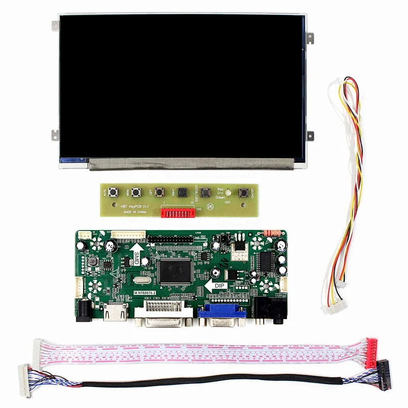 VGA DVI AUDIO LCD controller board with 7inch 1024X600 tft lcd panel