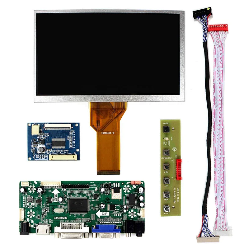LCD Controllers with T-Con Board, 7Inch LCD 800x480 AT070TN92