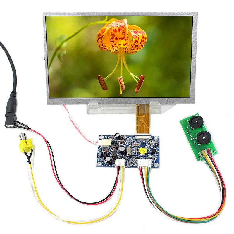 CVBS input Controller Board WLED 7inch LCD Screen 480x234 AT070TN07