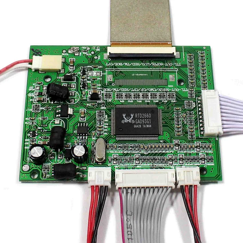 VGA 2AV Reversing LCD Control  Board With 7inch 800x480 HSD070IDW1 Touch LCD Screen