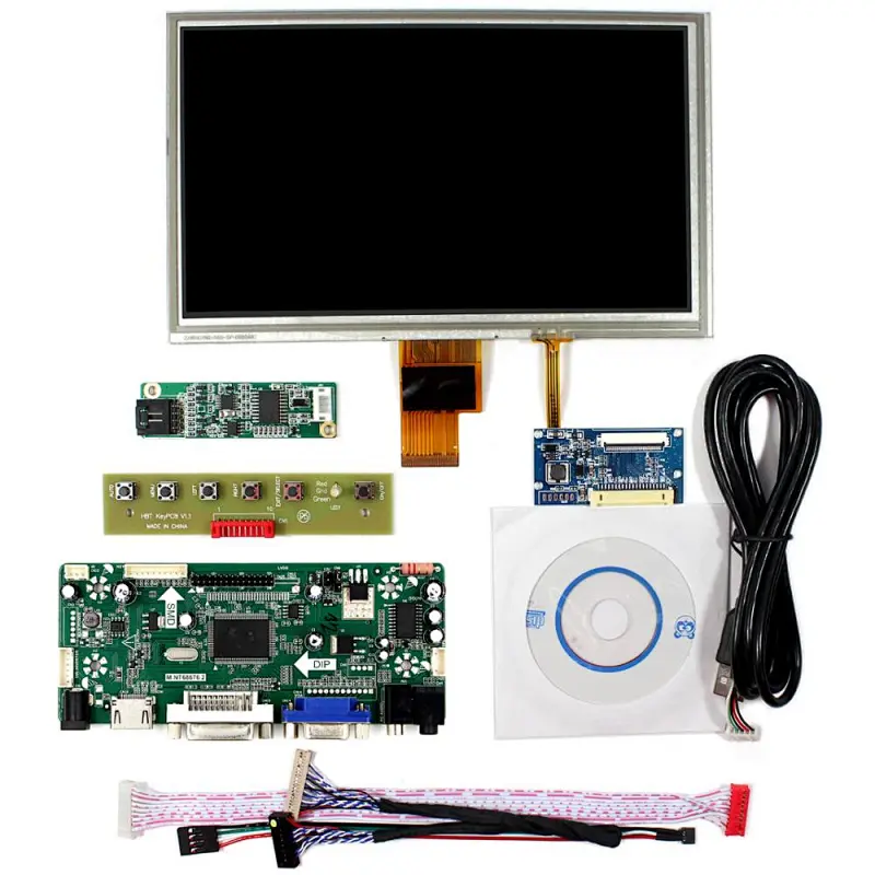 LCD Controller Board Kit with 8inch 1024x600 Touch Screen LCD Panel
