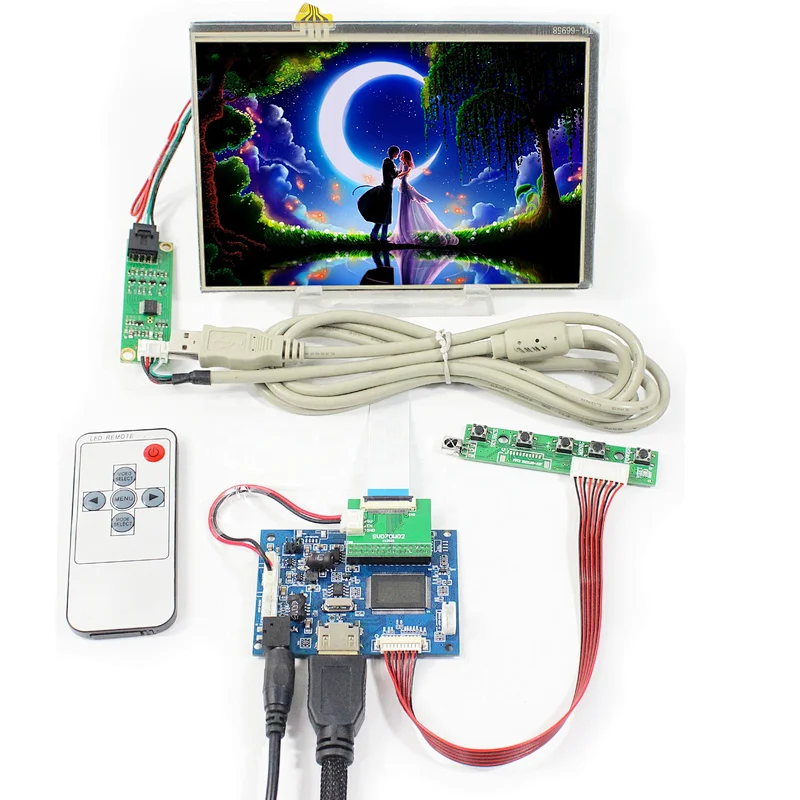 HD MI LCD Controller Board with 7inch 1280x800 IPS LCD panel HSD070PWW1-B with touch panel