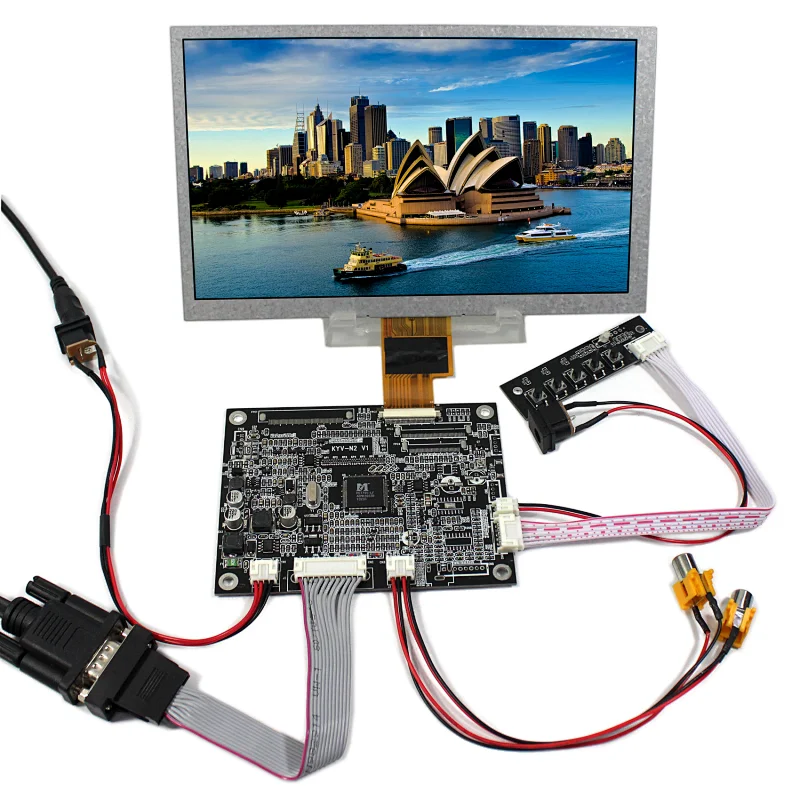 LCD Controller Board with Revering, 8inch 1024x600 LCD panel ZJ080NA-08A