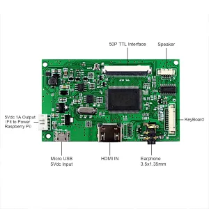 7 inch 1024x600 IPS tft lcd display module with HD MI LCD board work for 50P TTL Interface LCD Screen
