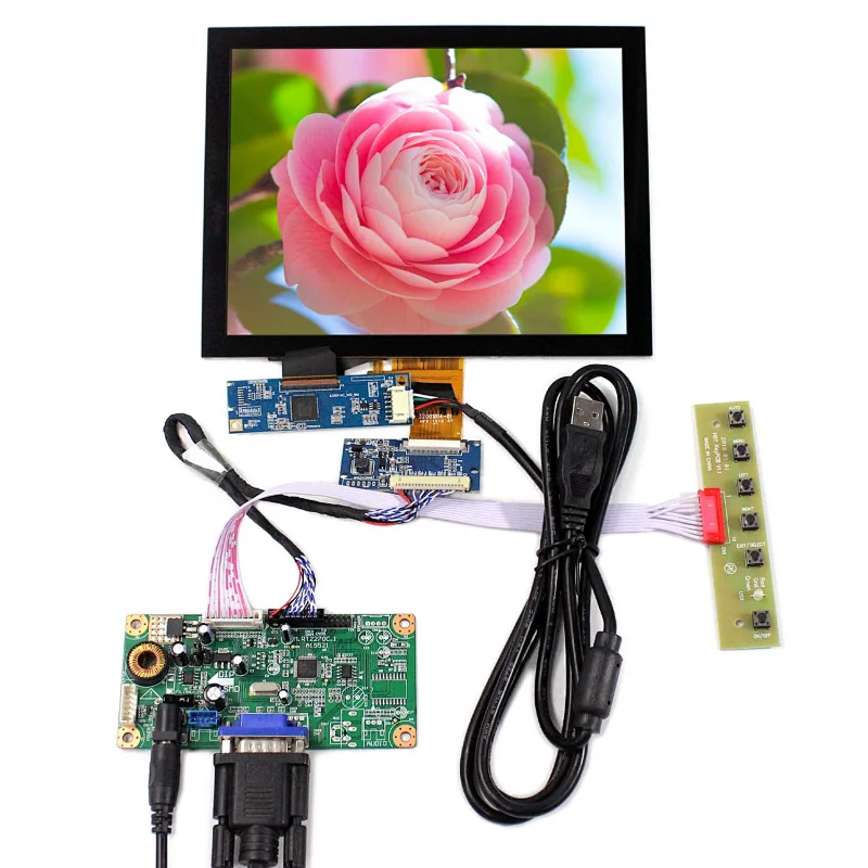 VGA LCD Controller Board Capacitive Touch Panel VS080TC-A1 RT2270C-A 1024x768 Resolution EJ080NA-04C