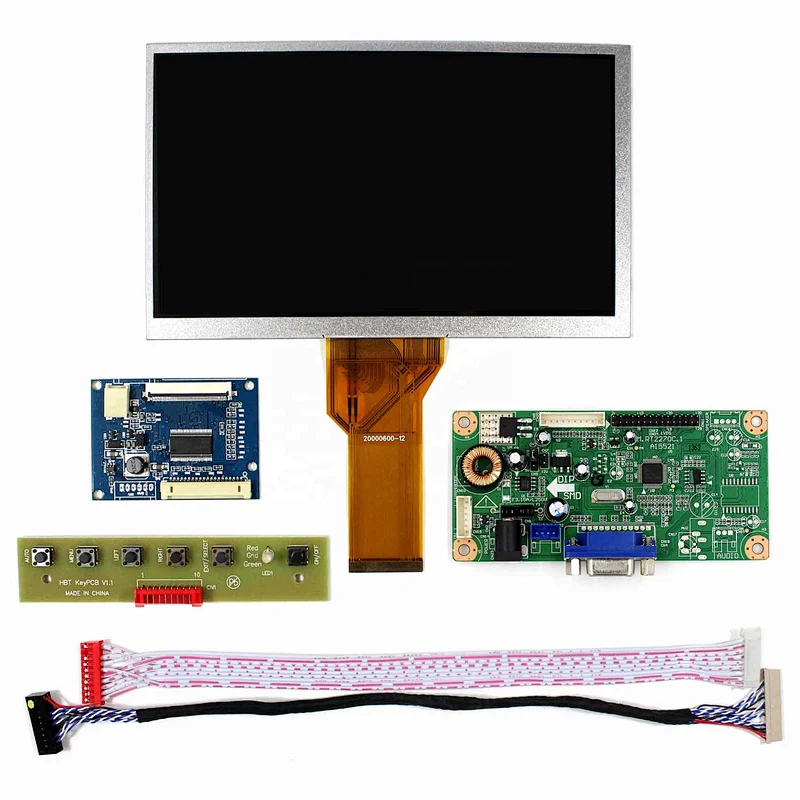 VGA lcd driver board tcon board with 7inch 800x480 tft lcd panel