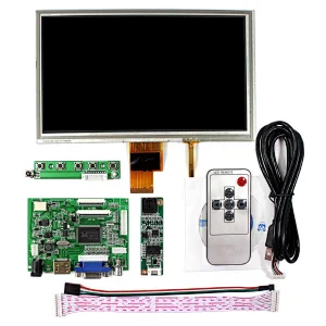 HD MI+VGA+2AV LCD Controller Board+8inch ZJ080NA-08A 1024X600 LCD Screen With Resistive Touch Panel