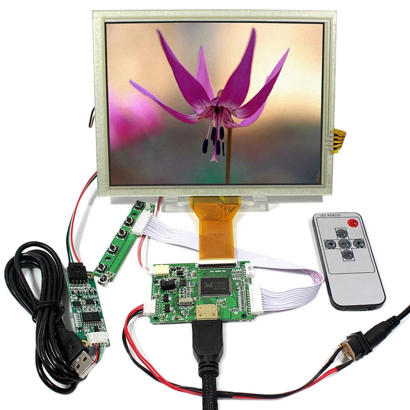 Universal LCD Controller Board VSTY50V2 with Remote 8 Inch 800x600 tft lcd with touch panel