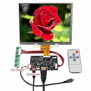 HD MI LCD Controller Board VS-TY2660H-V815 with 40P TTL Interface 8inch HJ080IA-01E 1024X768 IPS LCD Screen