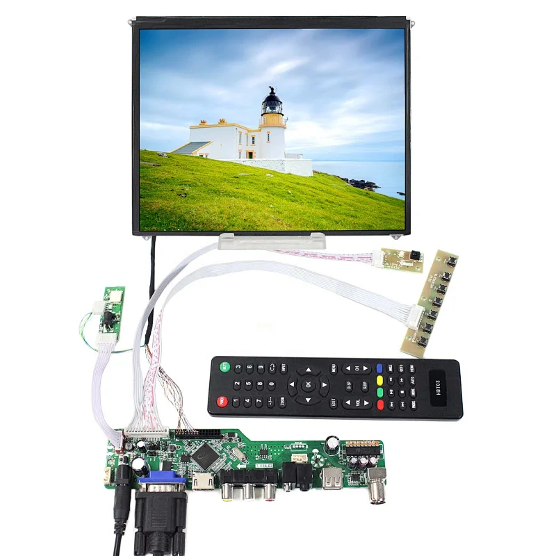 HD VGA AV USB RF LCD Controller Board with T.V56.03 9.7
