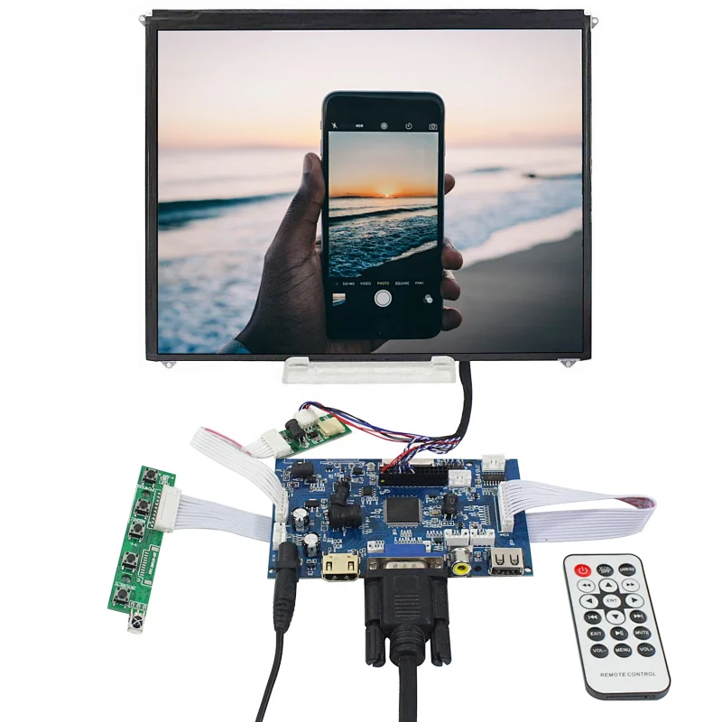 HD MI VGA 2AV USB LCD Board for 40Pin TTL 30Pin LVDS LCD Screen with 9.7