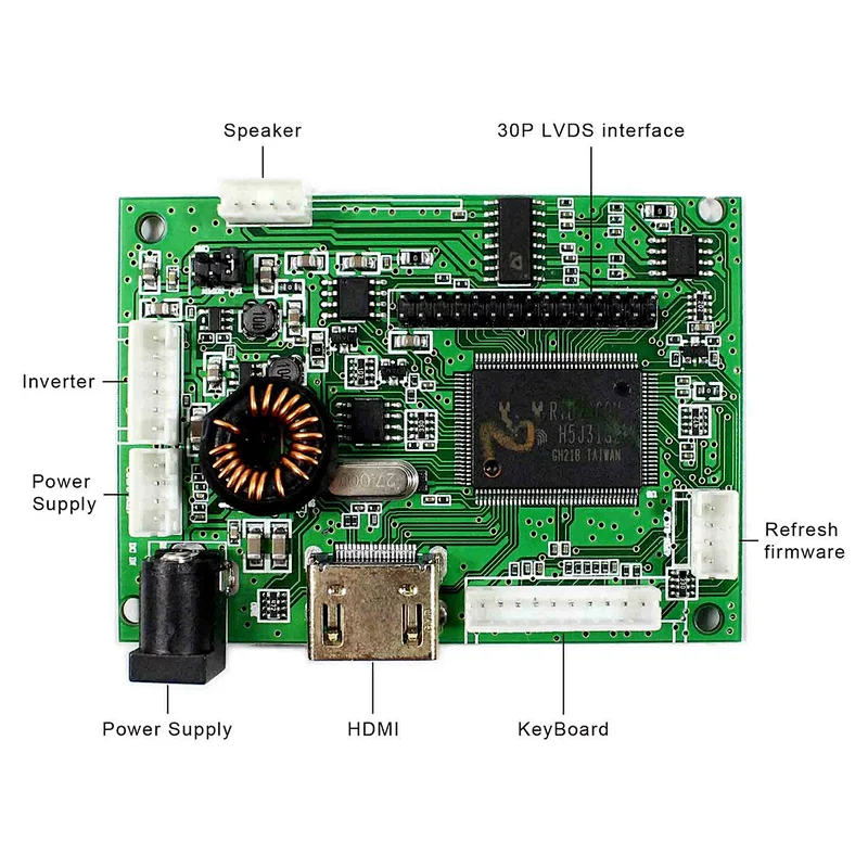 LCD Controller Board with Audio, 7