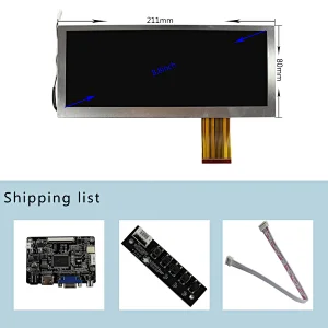 8.8 inch bar type TFT LCD display module 1920*480 high brightness with HD-MI driver board kits for Automotive