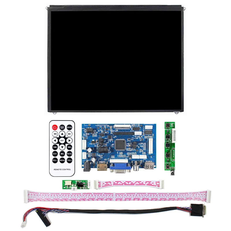 HD MI VGA 2AV USB LCD Board for 40Pin TTL 30Pin LVDS LCD Screen with 9.7