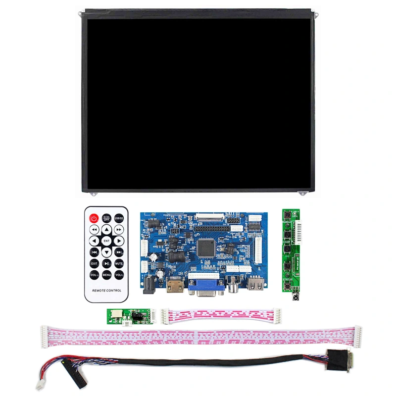 HD MI VGA 2AV USB LCD Board for 40Pin TTL 30Pin LVDS LCD Screen with 9.7
