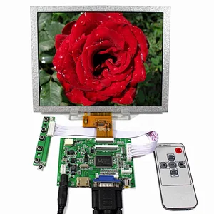 HDMI+VGA+2AV LCD Controller Board VS-TY2662-V5 with 8inch EJ080NA-04C 1024X768 LCD Screen+Remote Control