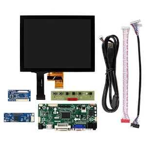 Capacitive Touch Panel 8inch LCD Screen DVI VGA AUDIO LCD Controller Board Backlight WLED 1024x768 Resolution EJ080NA-04C