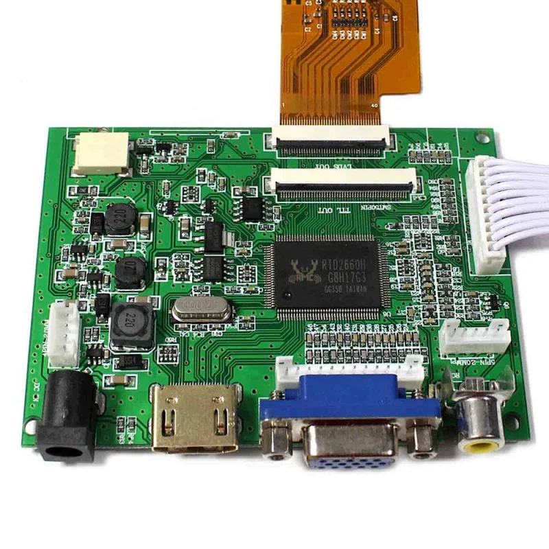H DMI+VGA+2AV LCD Controller Board VS-TY2662-V5+7inch 1024X600 LCD Screen With Resistive Touch Panel lcd display panels transparent lcd display lcd smart board