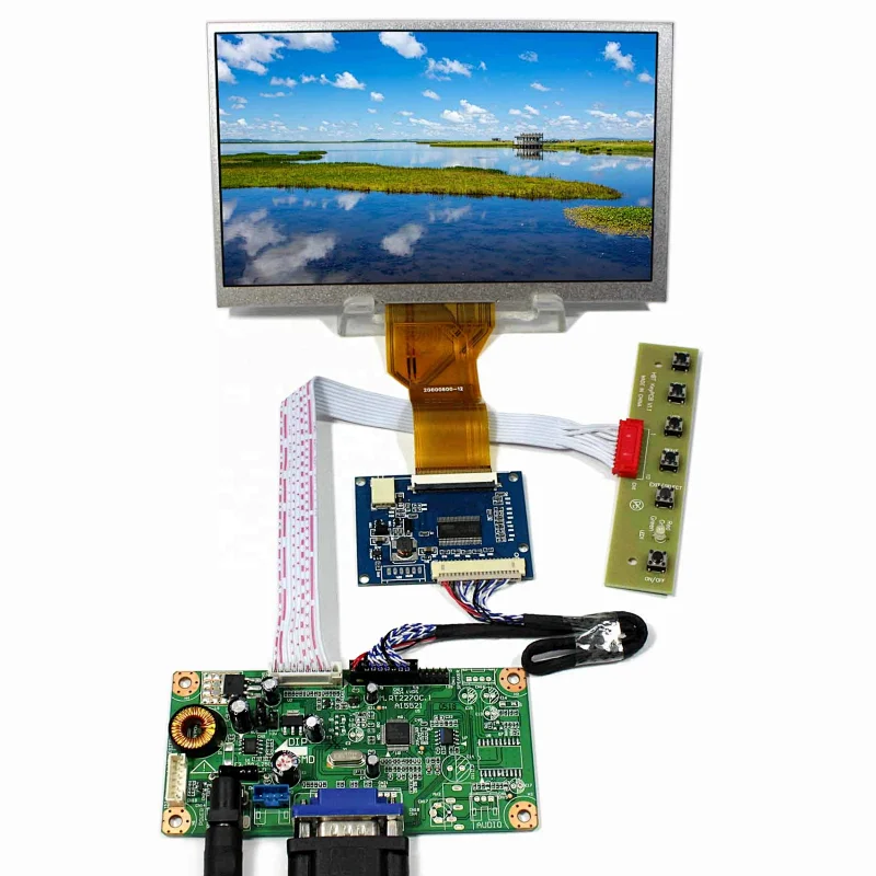 VGA lcd driver board tcon board with 7inch 800x480 tft lcd panel
