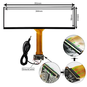 14inch USB Capacitive Touch Panel work for 14inch 3840x1100 NV140XTM-N52 LCD Screen