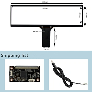 12.6inch Capacitive 10 points Muti-Touch work for 12.6inch 1920x515 NV126B5M-N41 LCD Screen