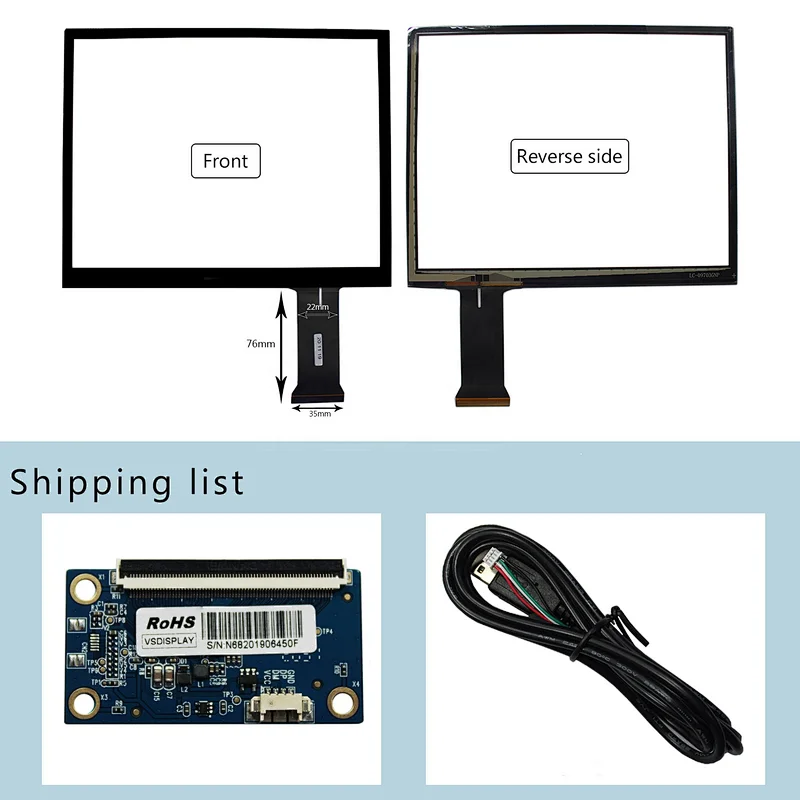 9.7inch Capacitive Touch Panel Support 10 points Muti-Touch work for 1024x768 LCD
