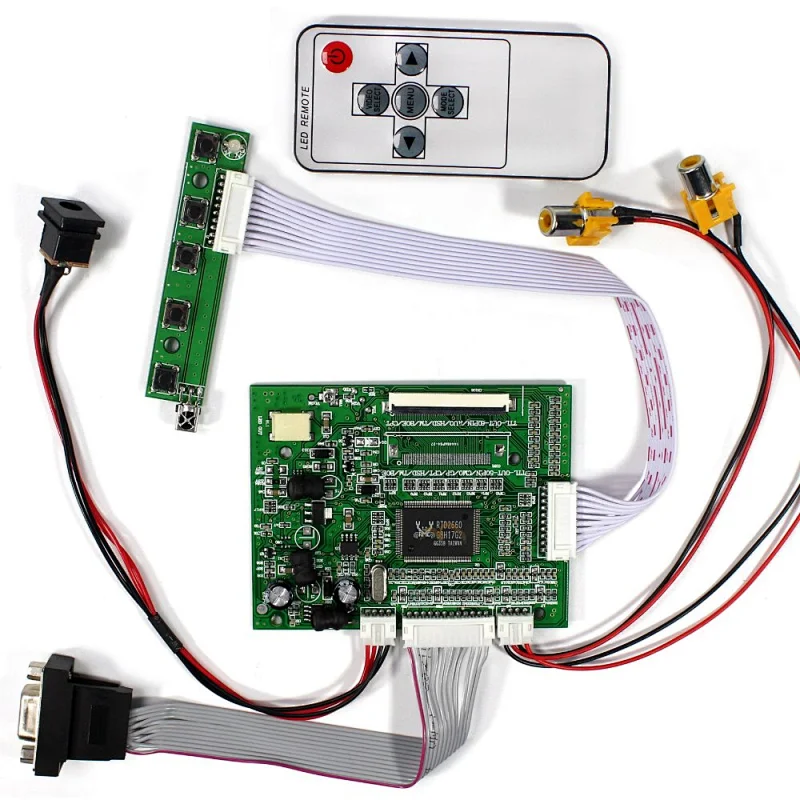 VGA AV lcd controller board with remote,6.2inch 800x480 resolution lcd display