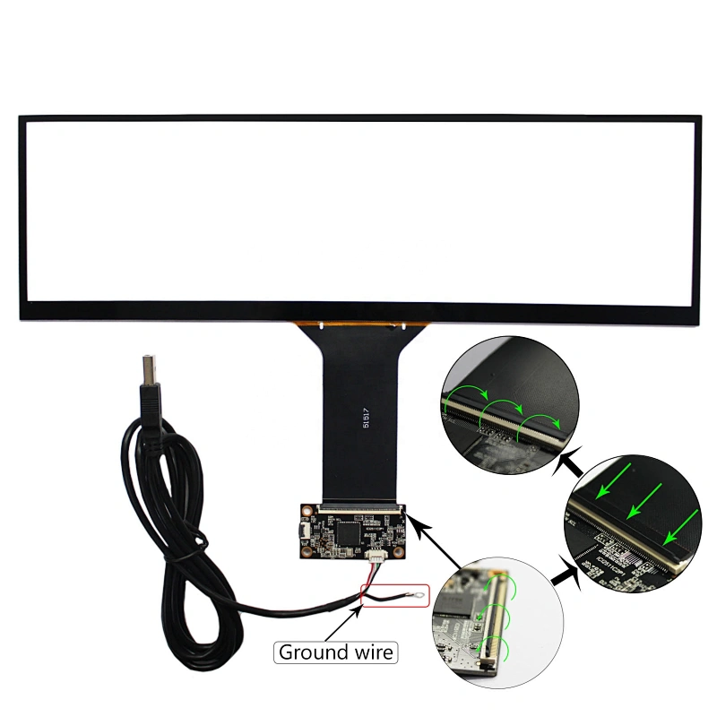 12.6inch Capacitive 10 points Muti-Touch work for 12.6inch 1920x515 NV126B5M-N41 LCD Screen