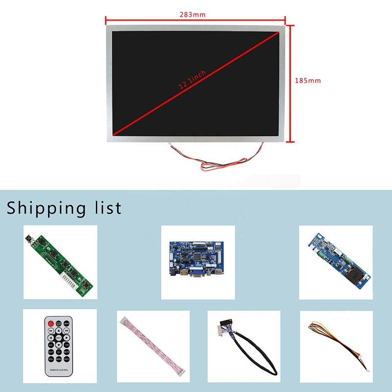 12.1inch AA121TD02 1280x800 high brightness LCD Screen with HD MI+USB+VGA LCD Controller Board