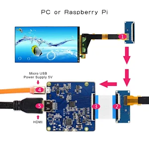 H DMI Board Work for 50Pin Mipi 5.5inch LS055R1SX04  1440X2560 LCD Screen(can offer without backlight for 3D printer)