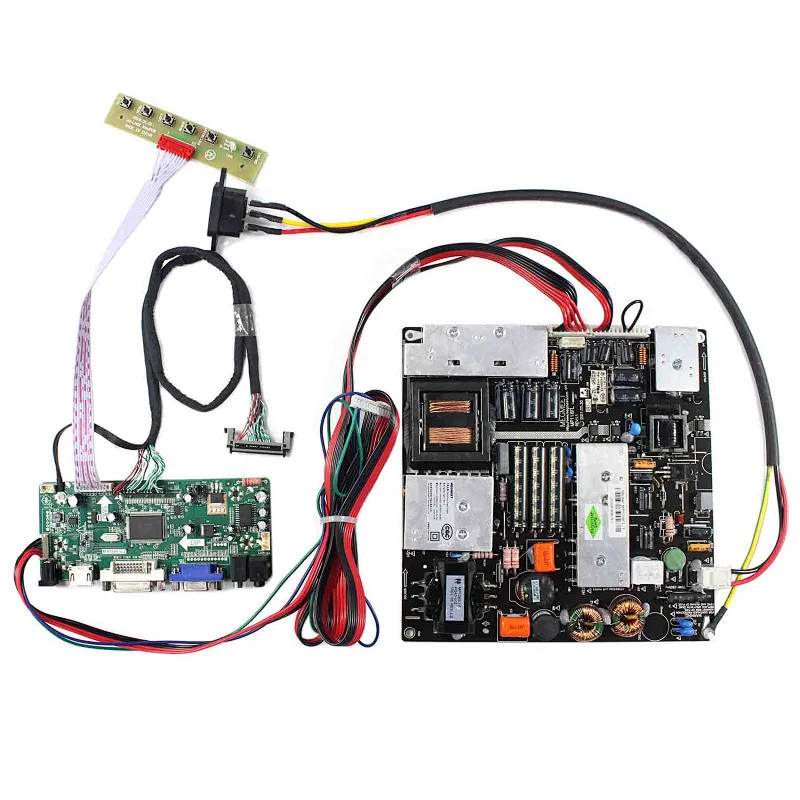 HD MI VGA DVI LCD Controller Board M.NT68676 for 42 inch 1920x1080 LC420EUN with Power Supply Board For Backlight MP118TFL42