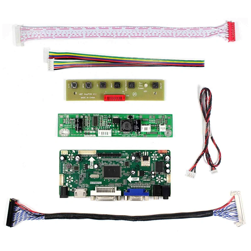 LVDS to hd mi vga dvi converter board for LCD TFT 23.8