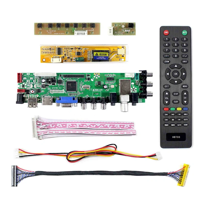 HDMI VGA AV USB ATV DTV LCD Controller Board T.M3663.81for 15.4inch/17inch 1680x1050 lcd panel