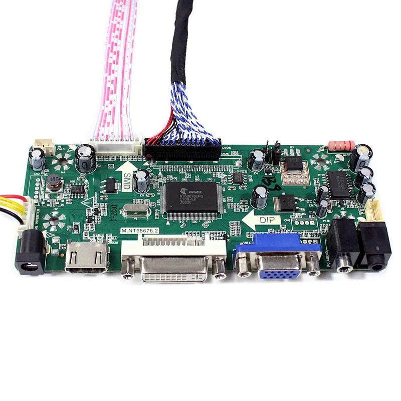 HD MI DVI VGA AUDIO LCD Controller Board M.NT68676 Work for LVDS Interface 21.5inch 1920x1080 LVDS Interface LCD Screen