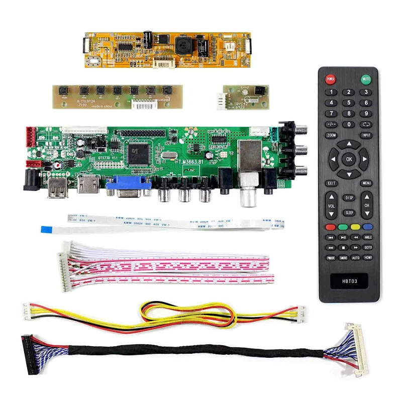 HD MI VGA AV USB ATV DTV LCD Controller Board work for 21.5inch 1920x1080: MT215DW02 V0 CLAA215FA04 V1 M215HW01 V6 CLAA215FA04-K