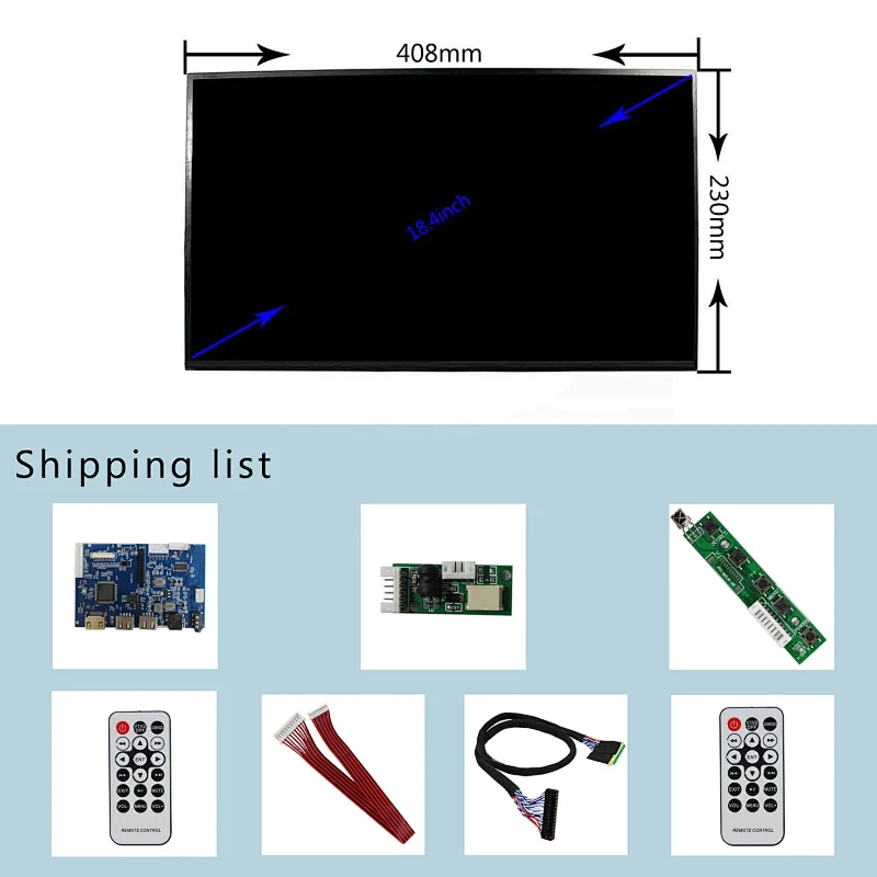 18.4inch IPS CLAA184FP01 1920X1080  LCD Screen with HD-MI USB Android LCD Controller Board