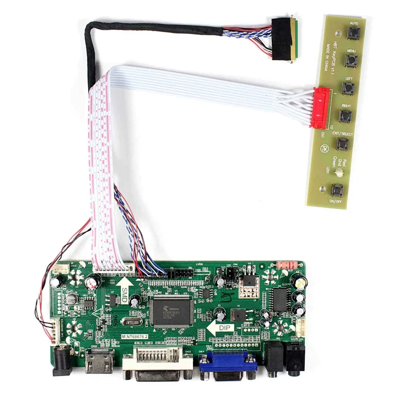 HD MI DVI VGA AUDIO LCD Board Work for LVDS Interface 11.6nch 1366x768 LCD Screen